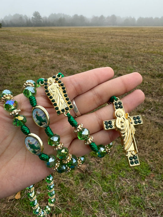 San Judas Green Rosary