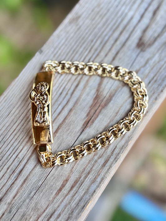 Santa Muerte Gold Chino Link