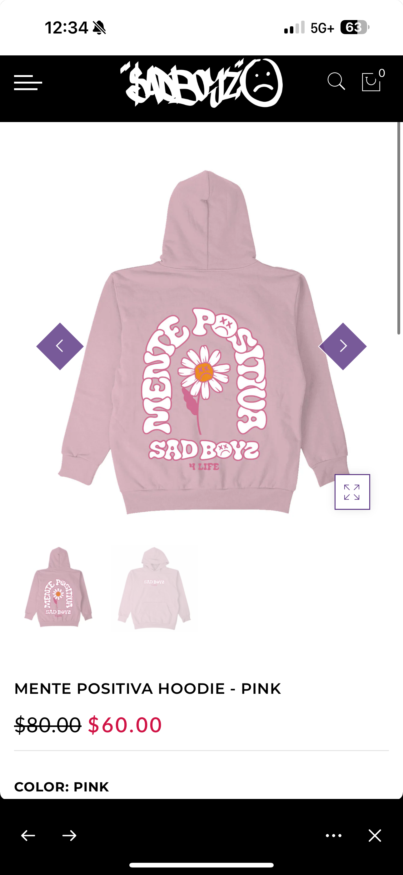 Sad Boyz Hoodie Merch (New) Large only