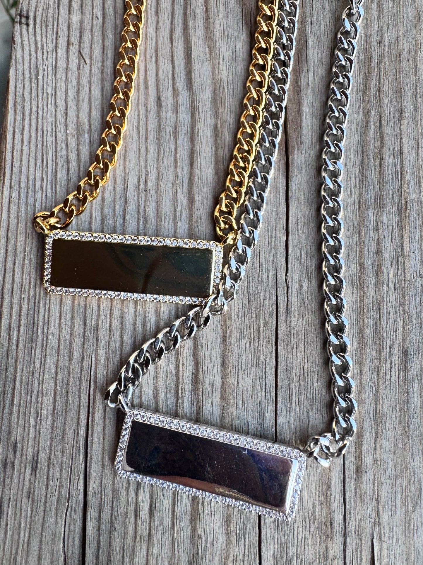 Cuban Plate Necklace