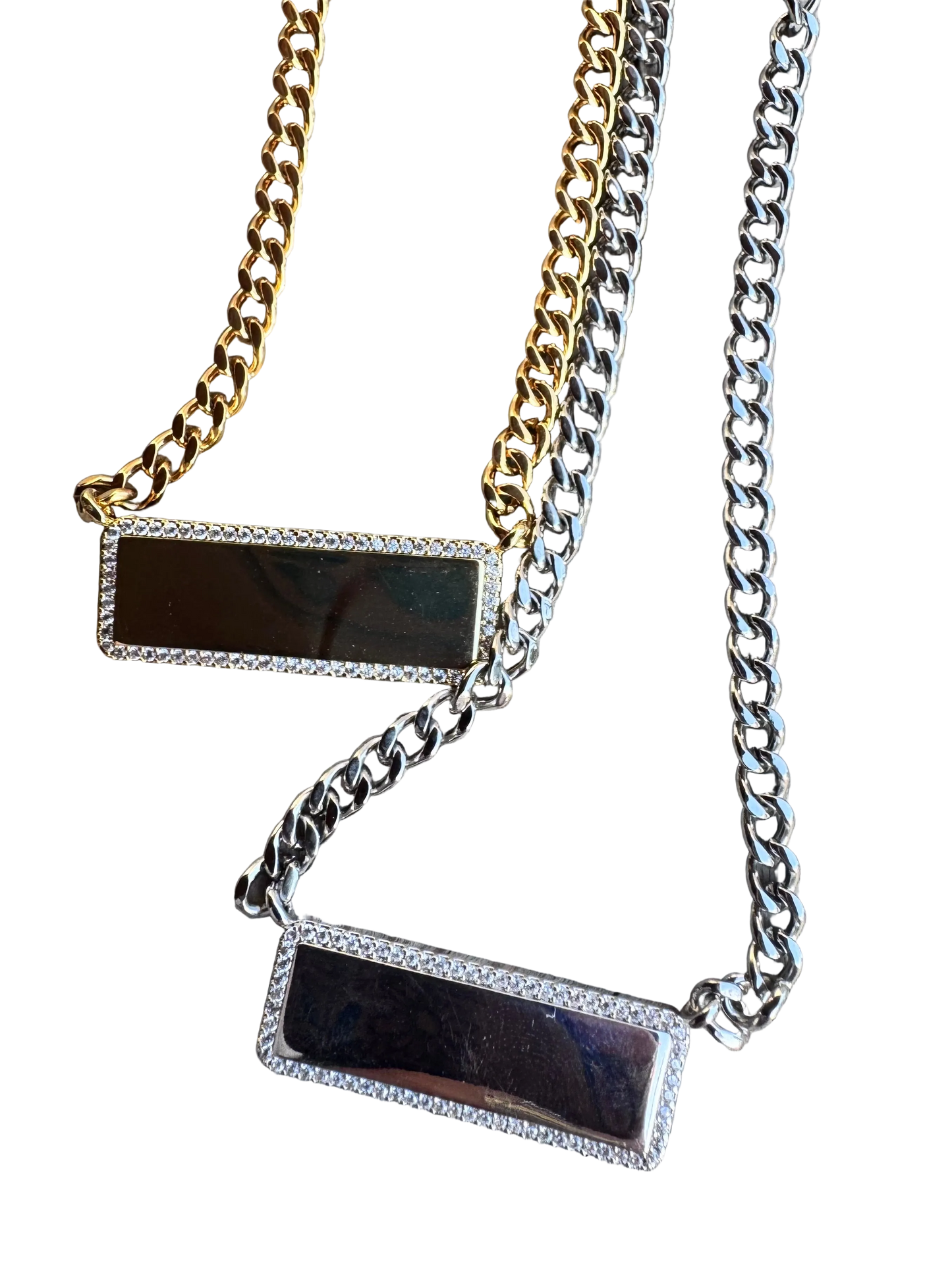 Cuban Plate Necklace