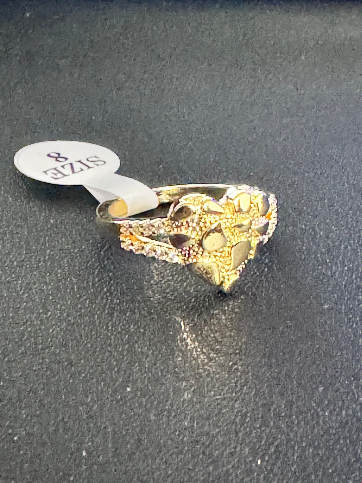 Heart Nugget Split Shank Ring