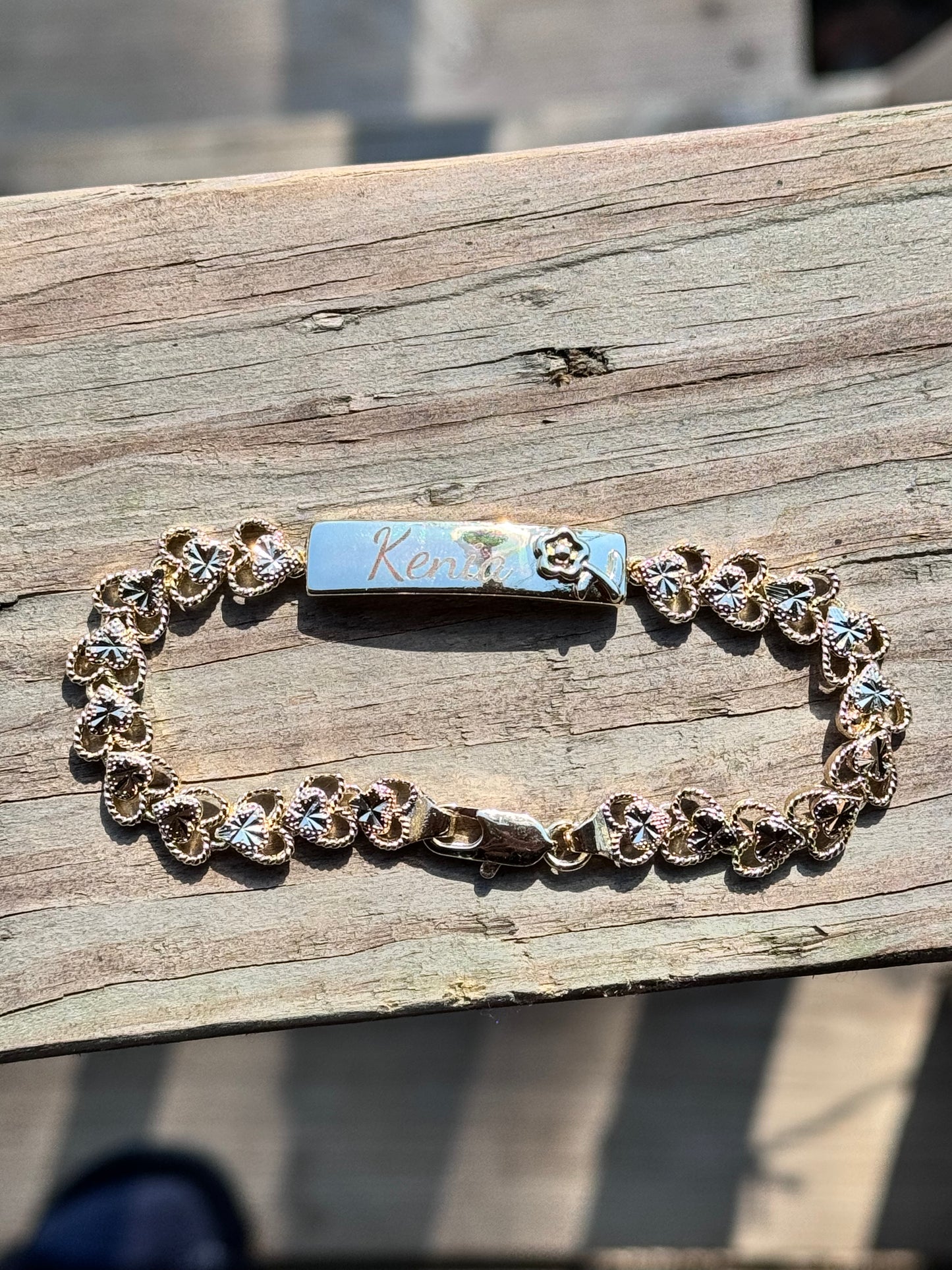 Custom ID Flower Bracelet