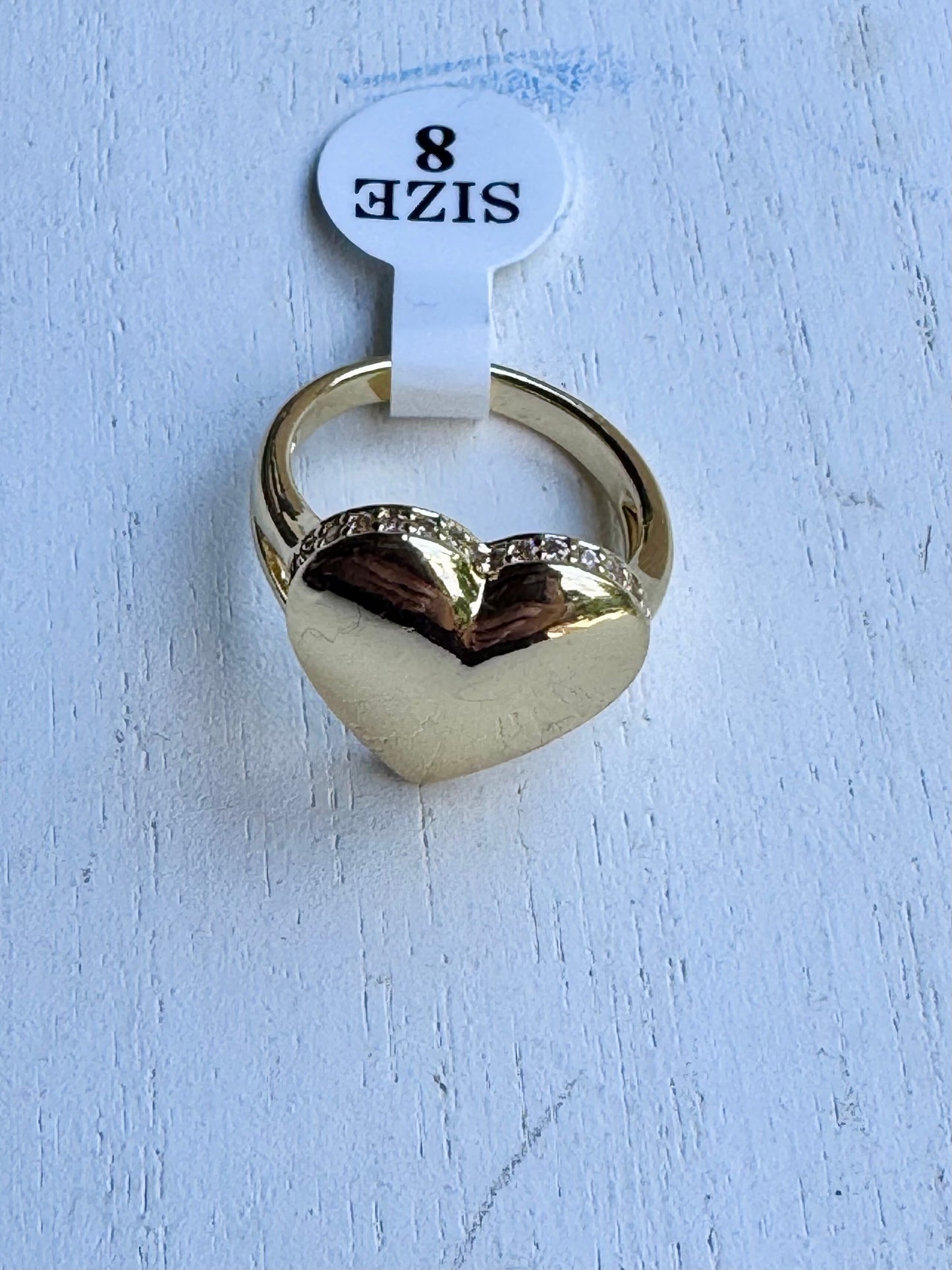 Golden Heart Custom Name Ring