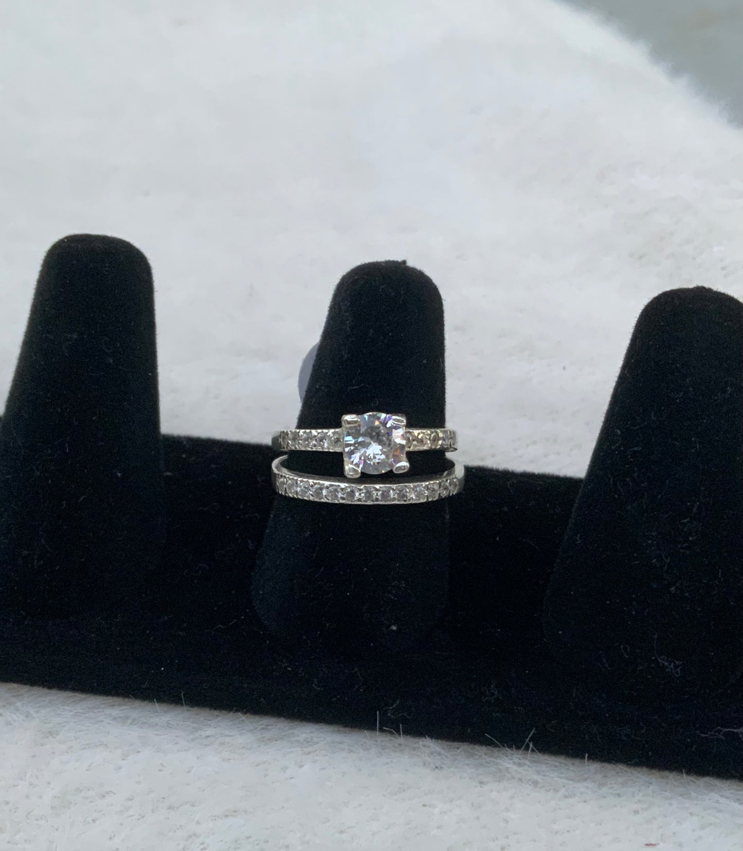 Sparkly Halos Ring Set (Size 8)