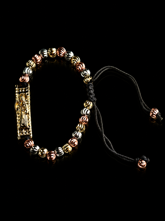 Santa Muerte Rosary Nylon Bracelet