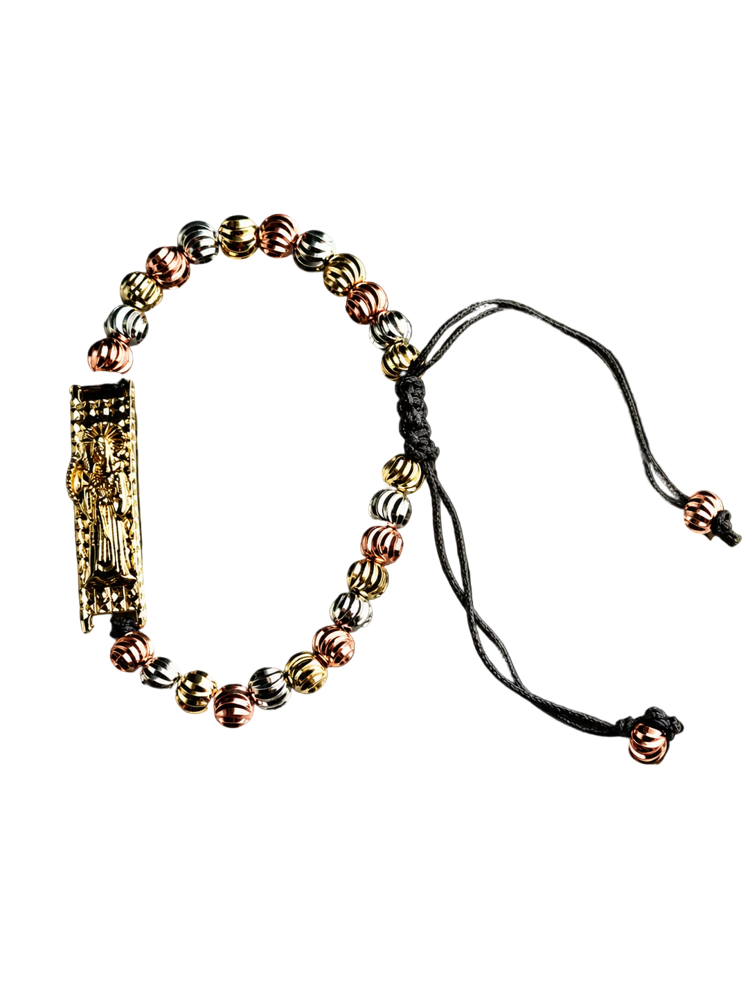 Santa Muerte Rosary Nylon Bracelet
