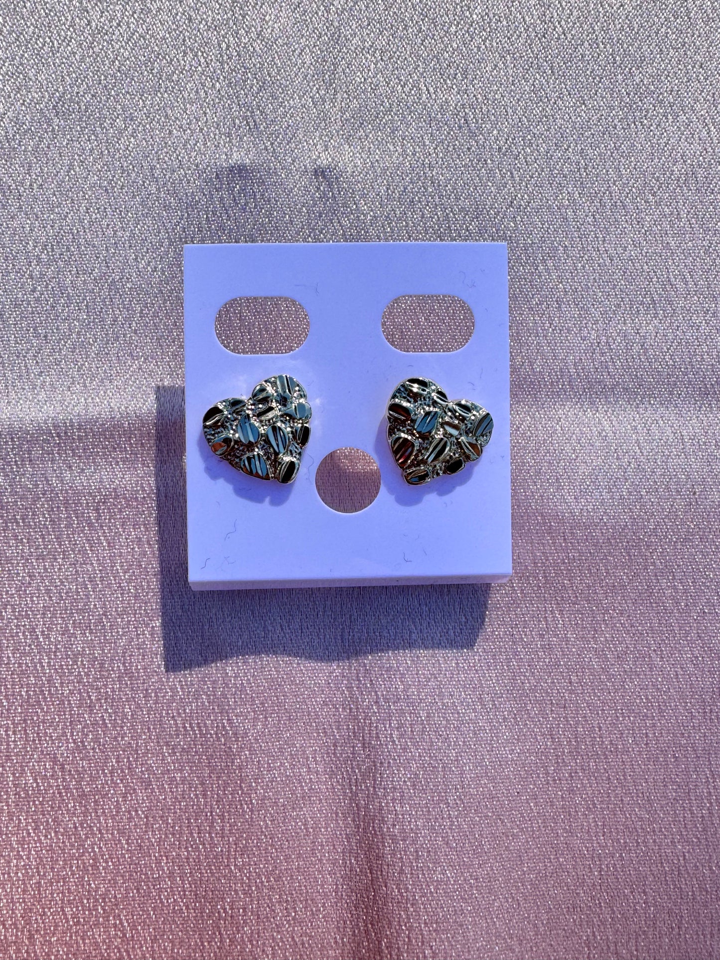Heart Nugget Earrings