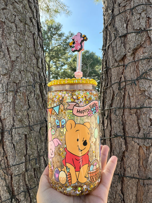 Winnie The Pooh and friends Easter snowglobe