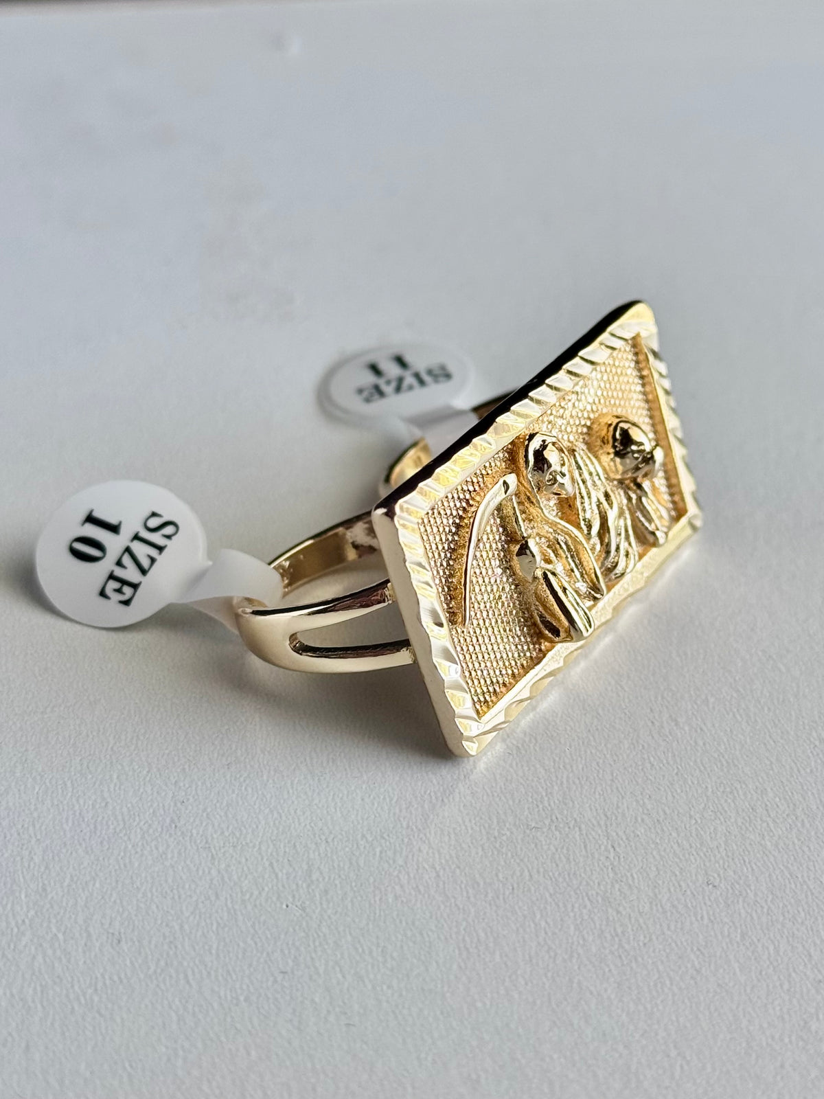 Santa Muerte Two Finger Ring