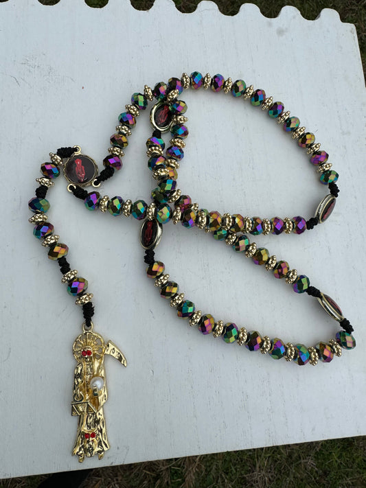Santa Muerte Multicolor Rosary