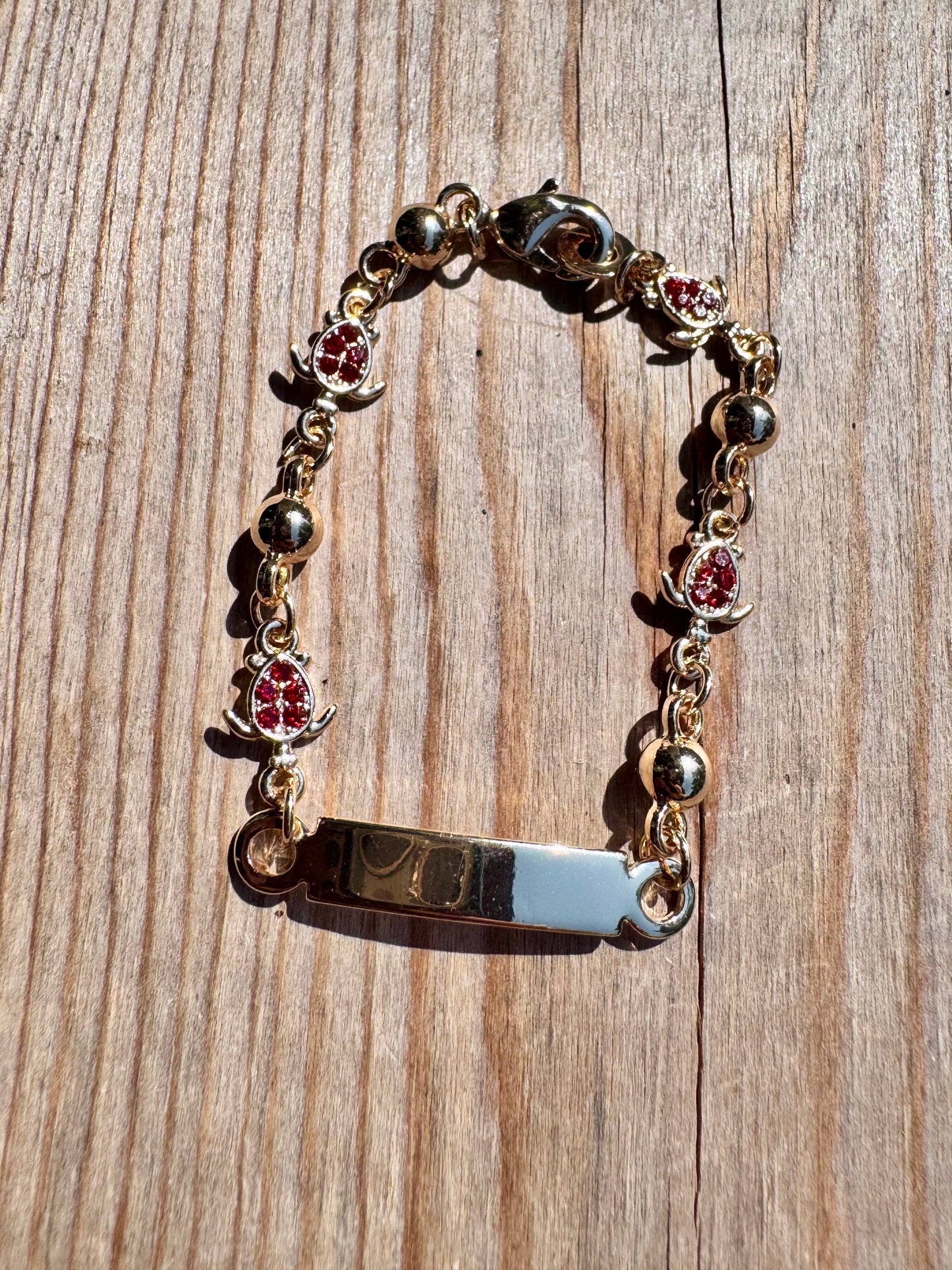 Red Turtles Baby Bracelet Esclava