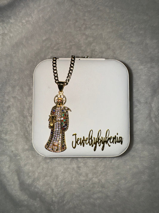 Large multicolor Santa Muerte