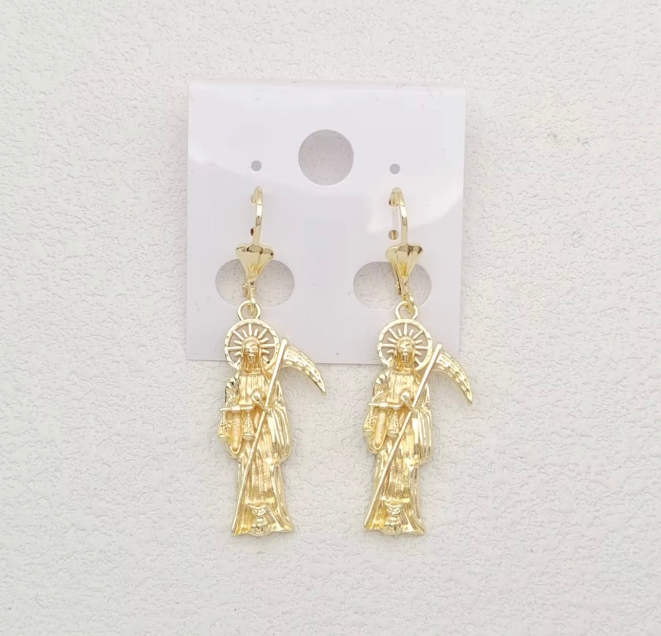 Santa Muerte Earrings (Gold)