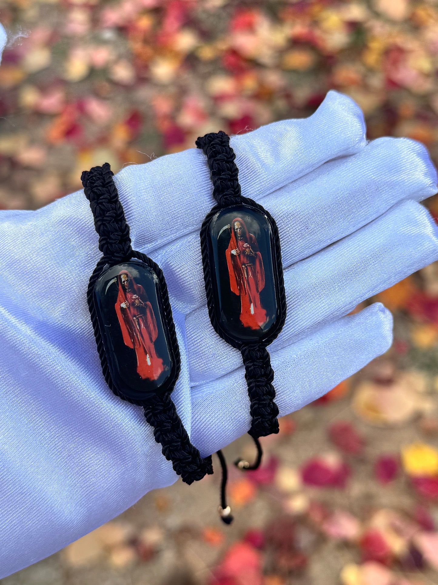 Santa Muerte Image Nylon Bracelets