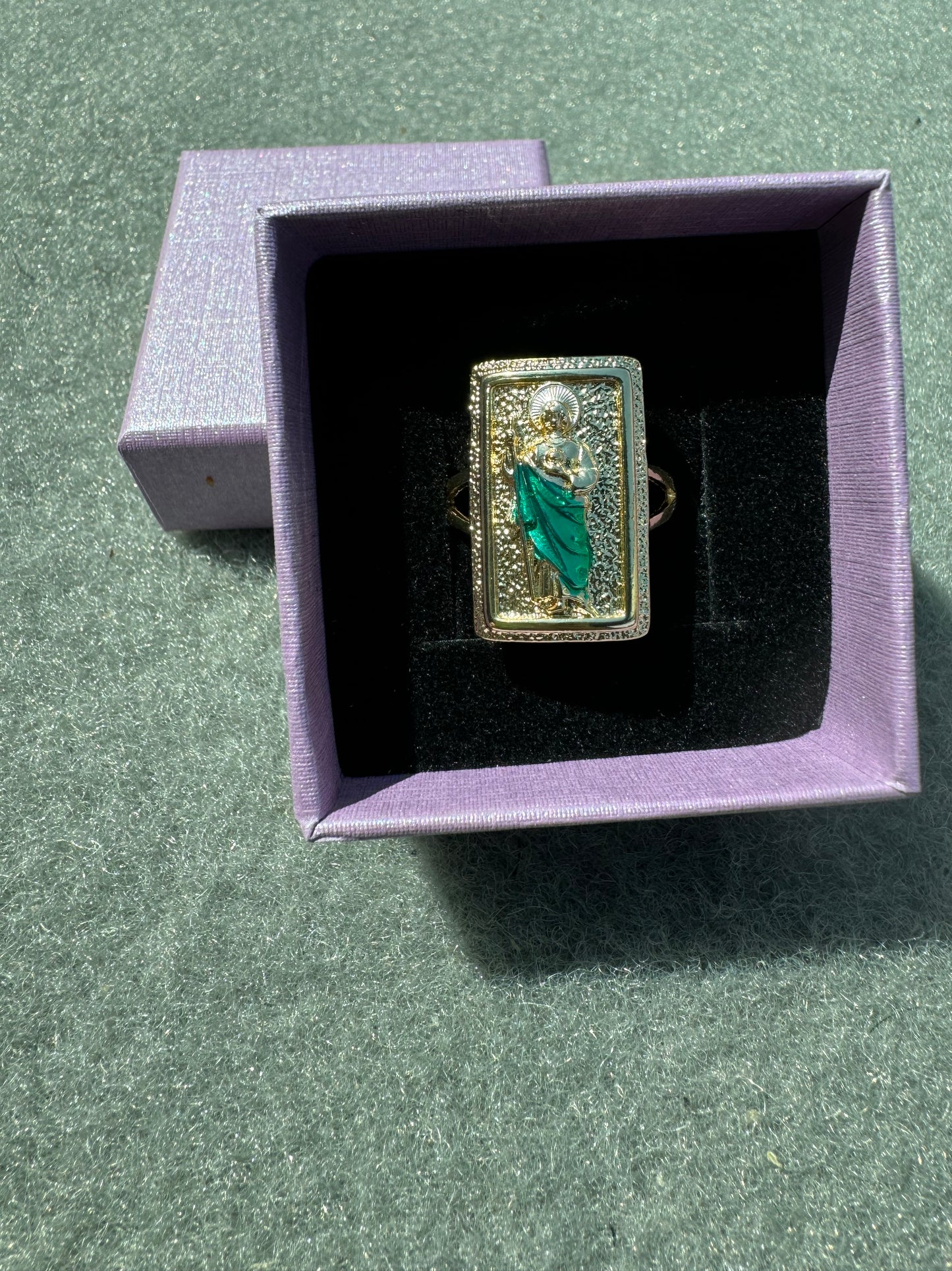 San Judas Adjustable Ring