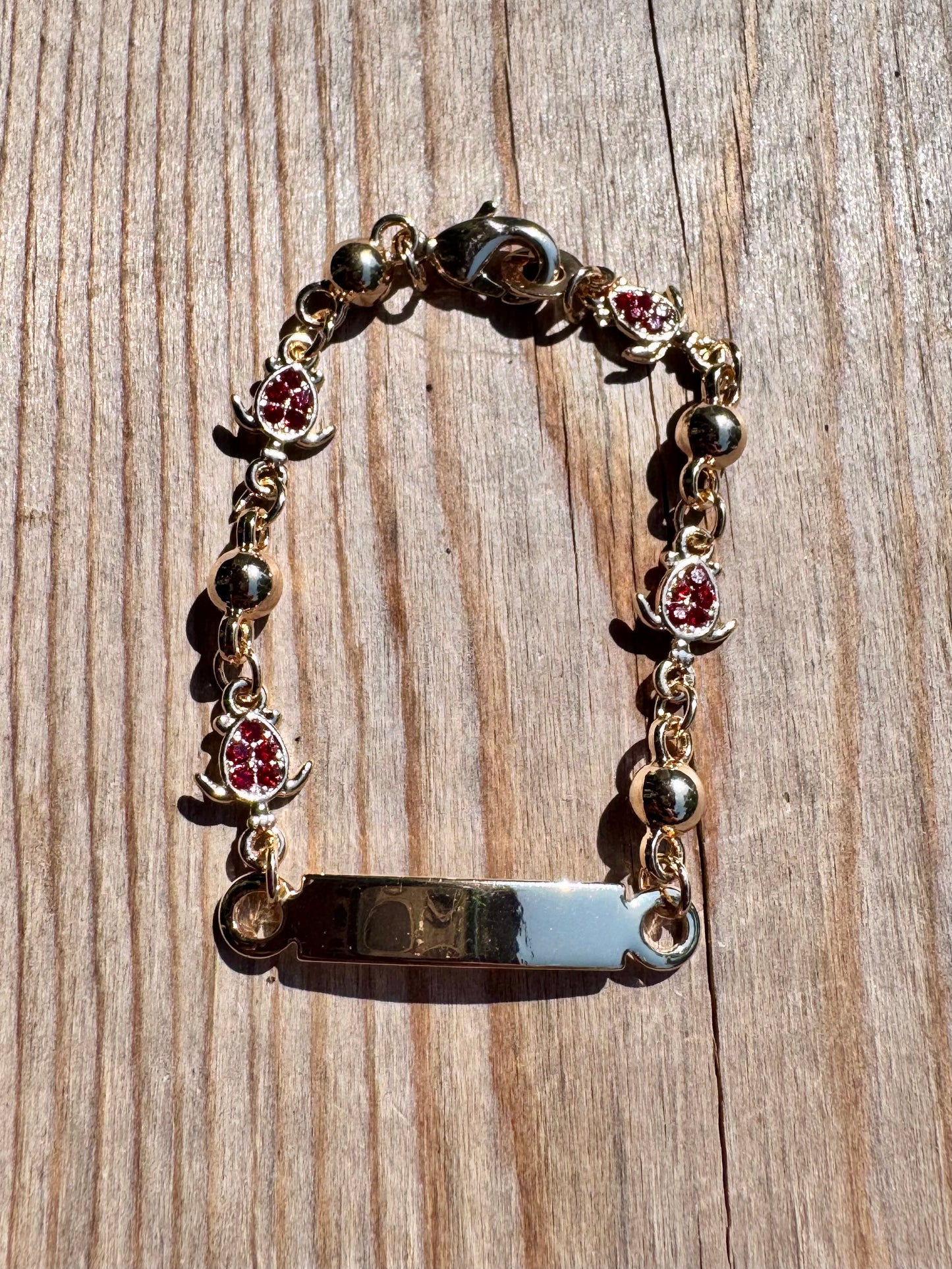 Red Turtles Baby Bracelet Esclava