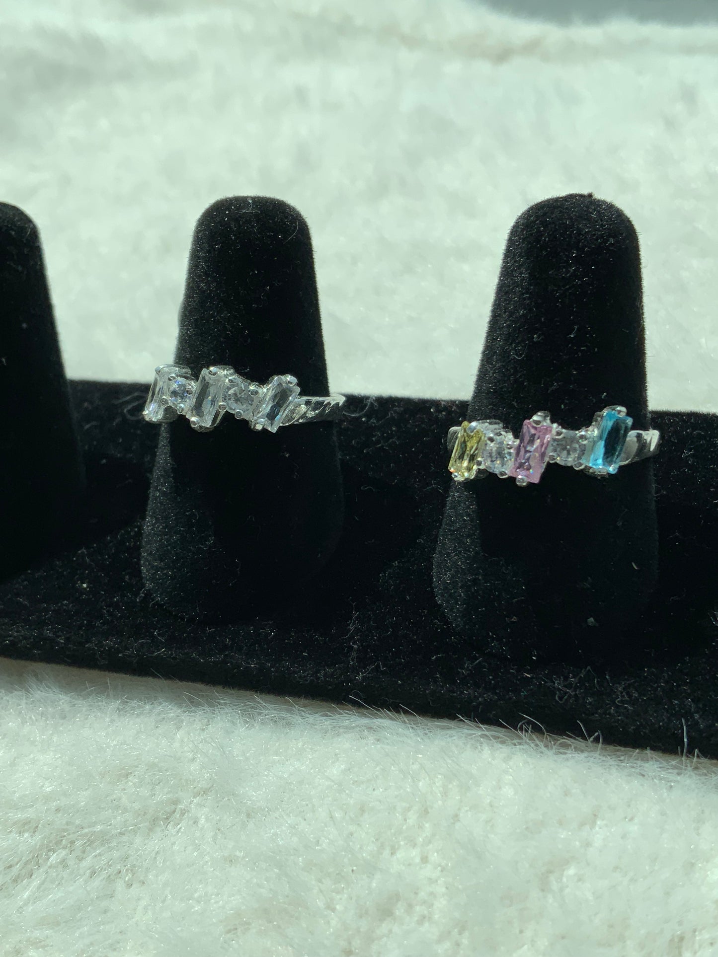 Rectangle Squares Bling Ring (Size 7 & 8)