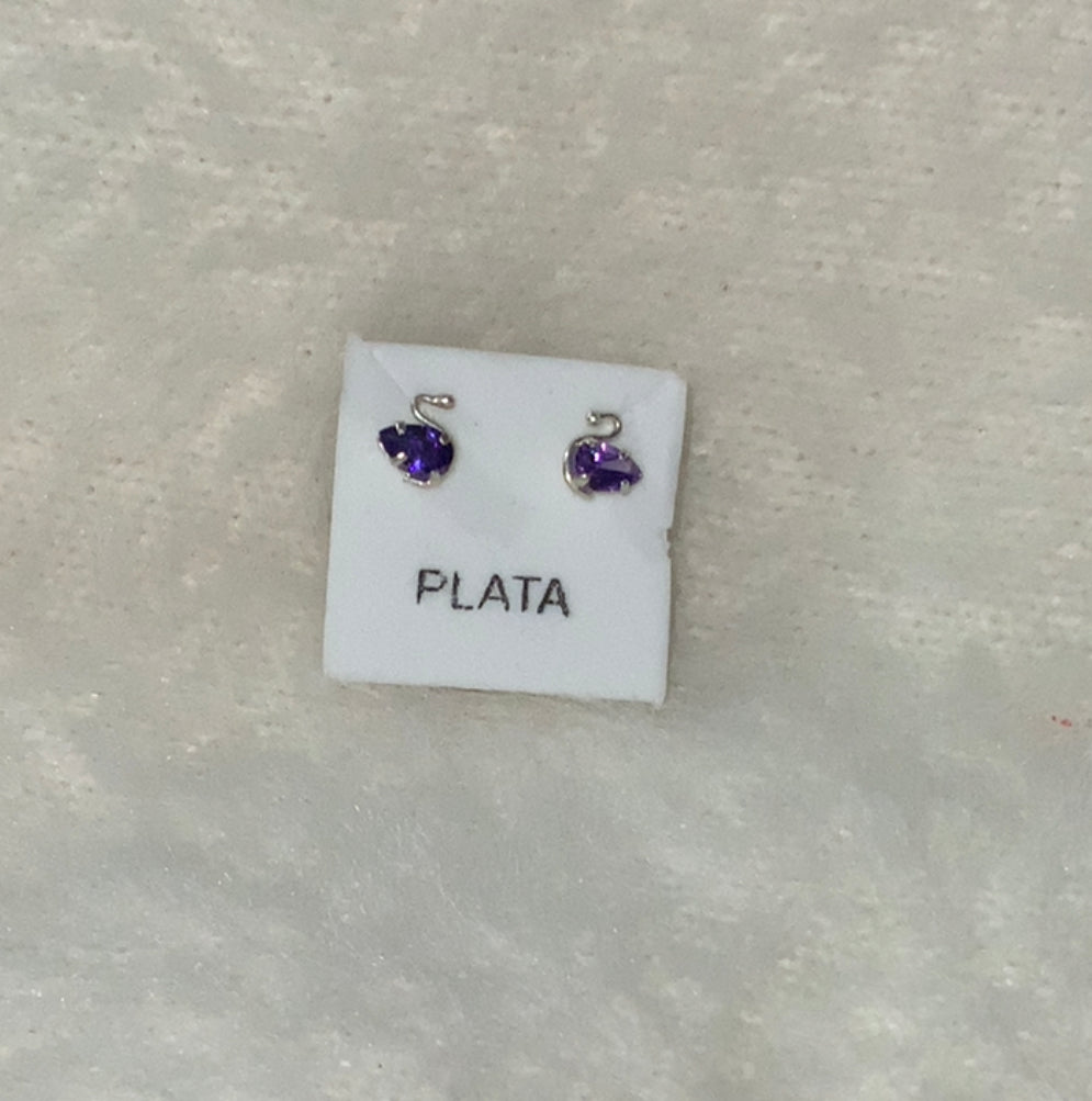 Purple Dove Studs