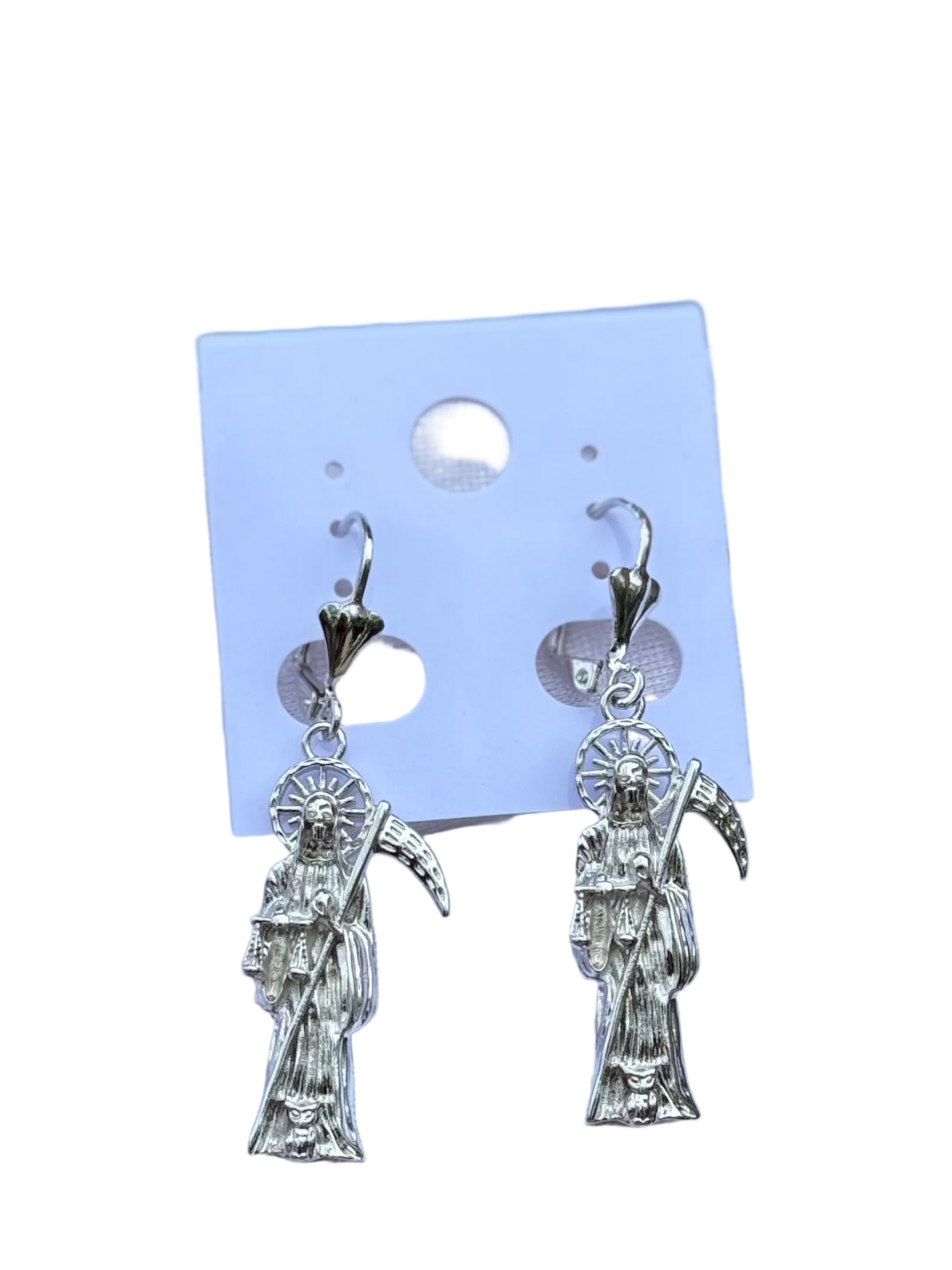 Santa Muerte Earrings (Silver)