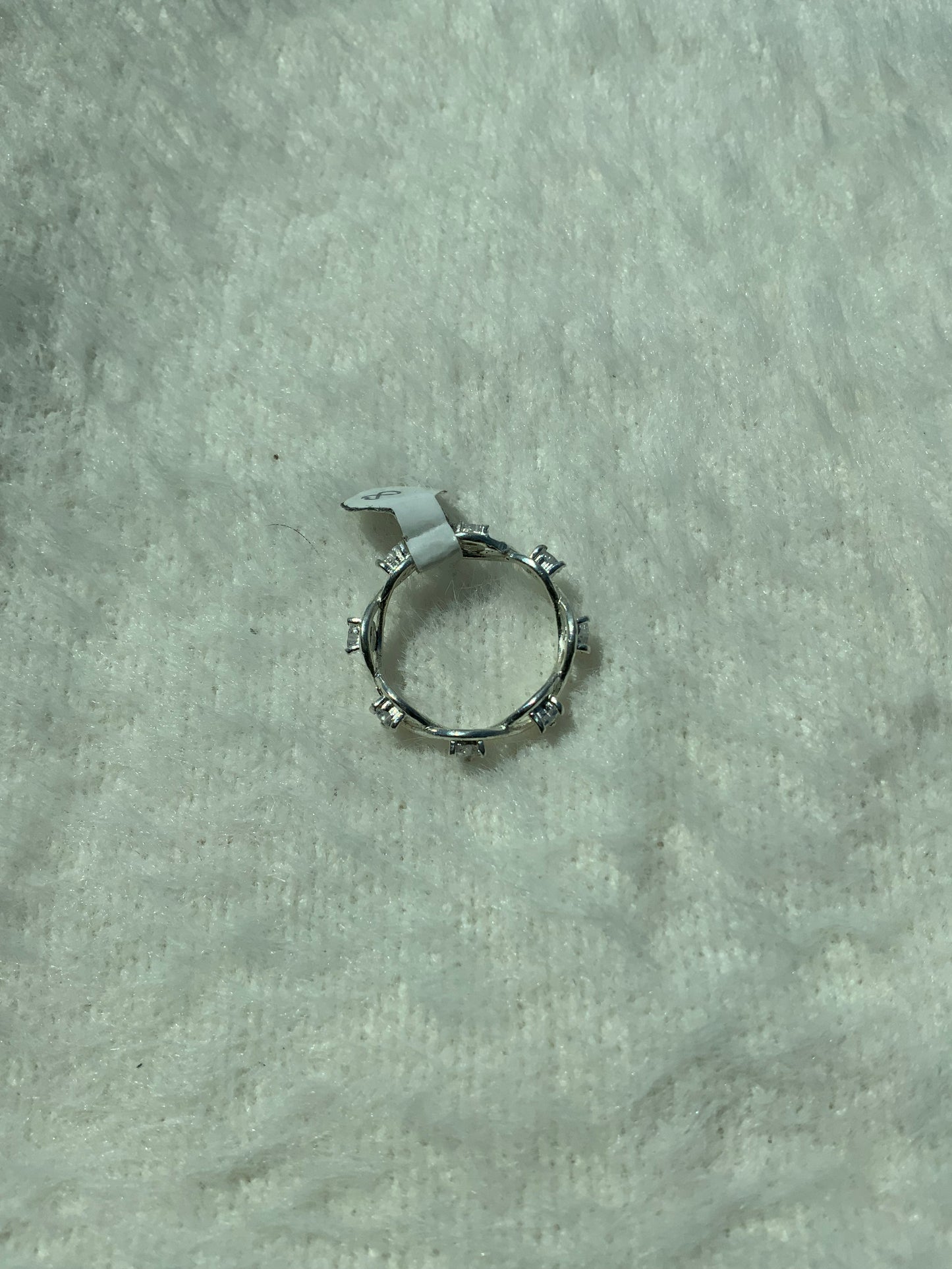 Braided Bling Band Ring (Size 8)