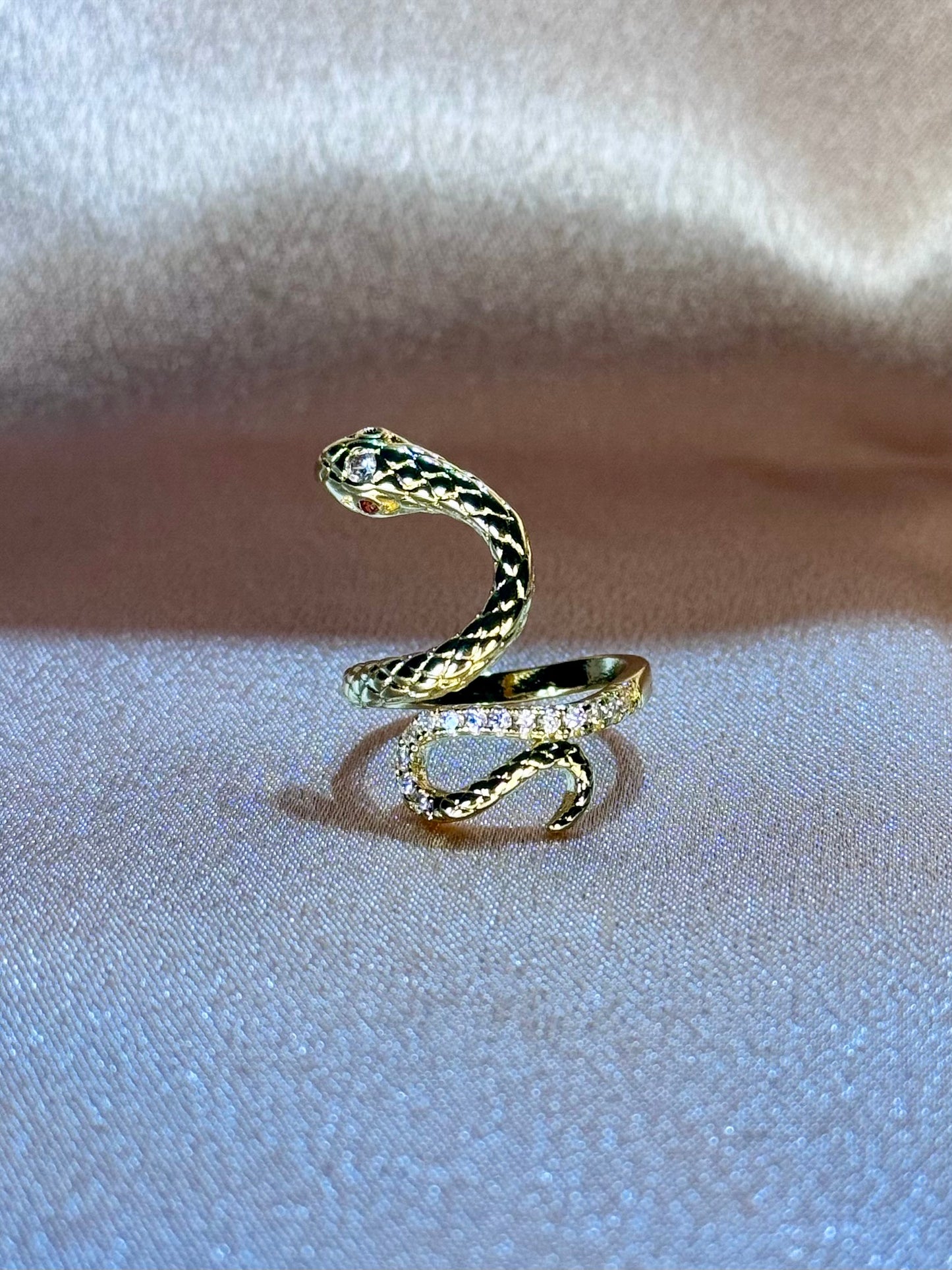 Golden Snake Adjustable Ring