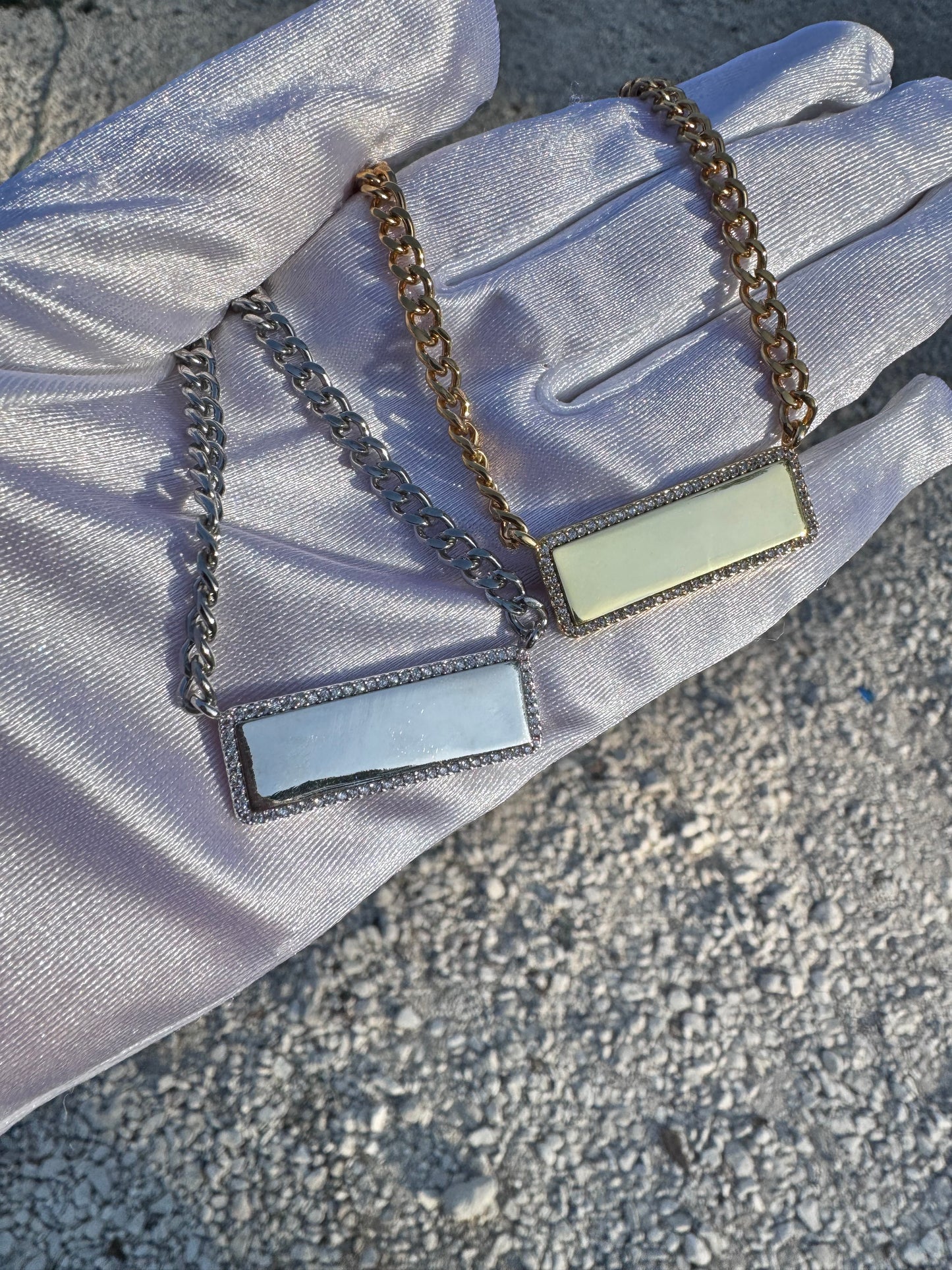 Cuban Plate Necklace