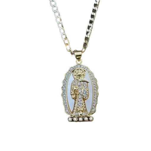 Santa Muerte Bonita Medalla Necklace