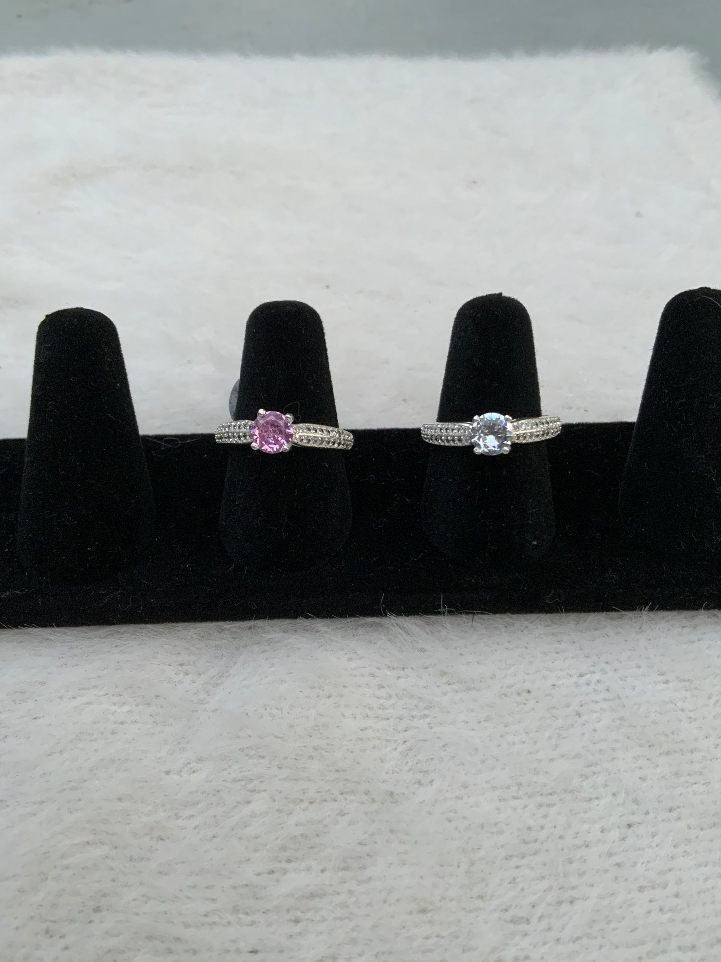 Sparkly Halo Gem Ring (Size 8)
