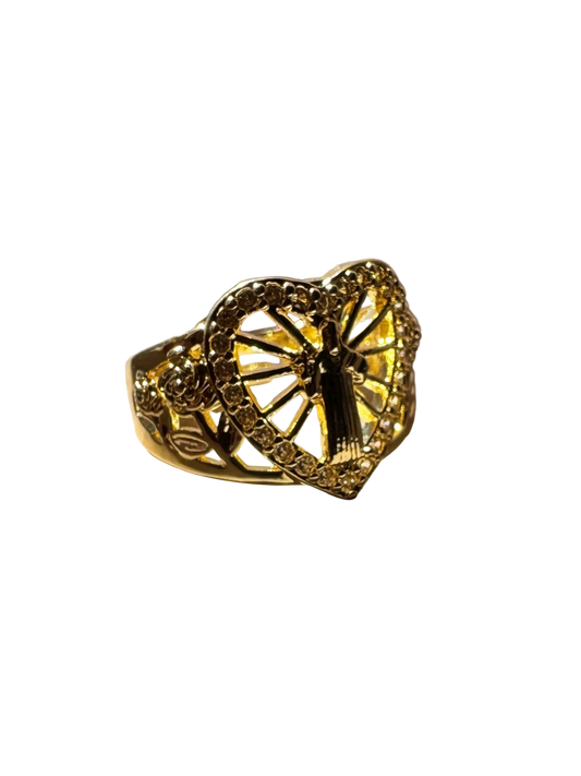 San Benito Rosas Anillo Adjustable