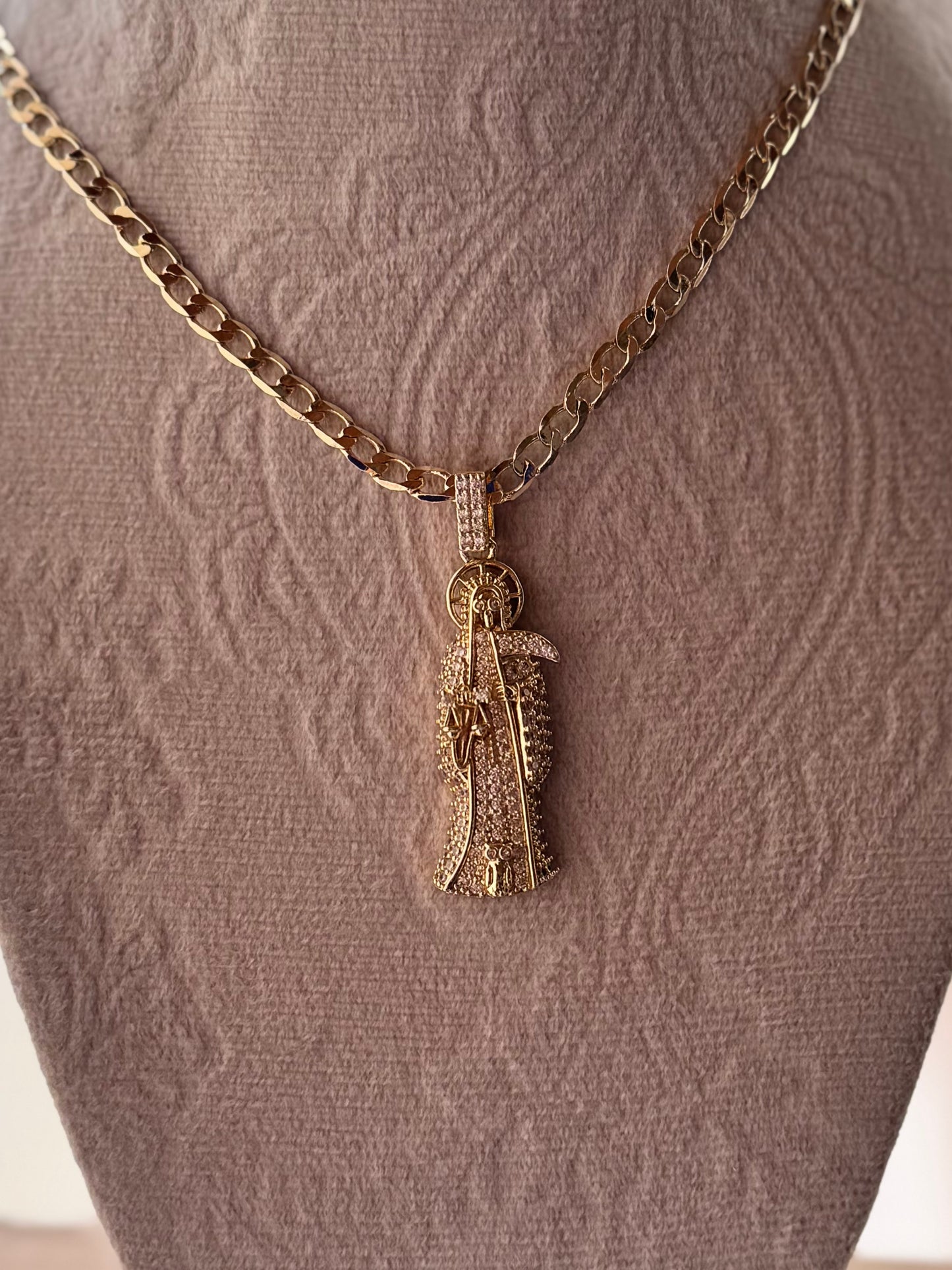 Santa Muerte Iced Necklace