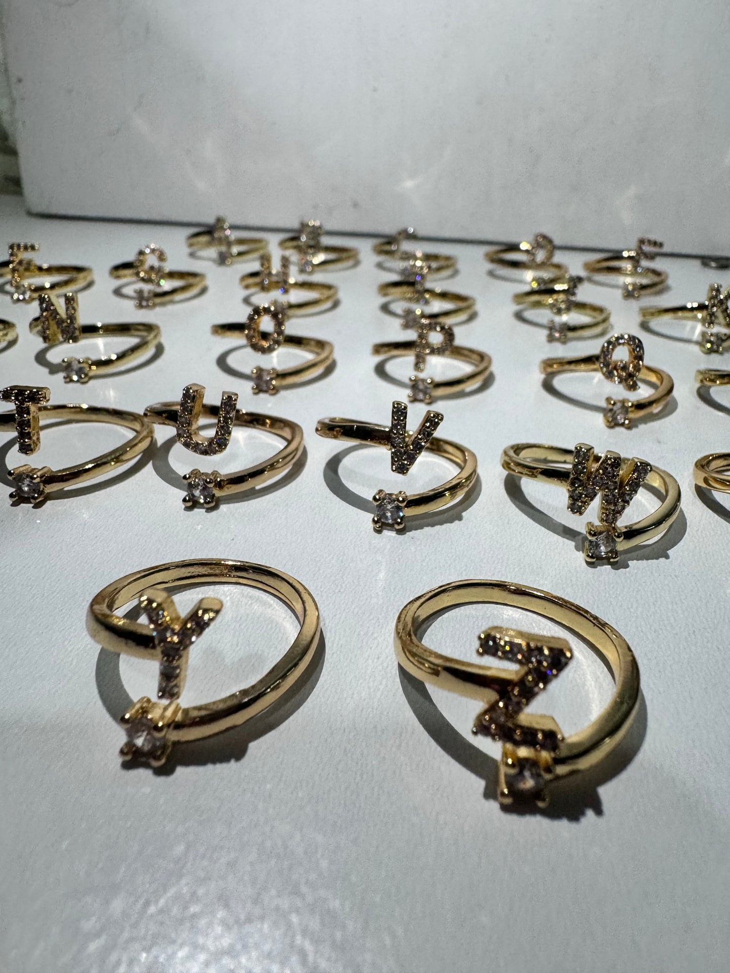 Initial Letter Adjustable Ring