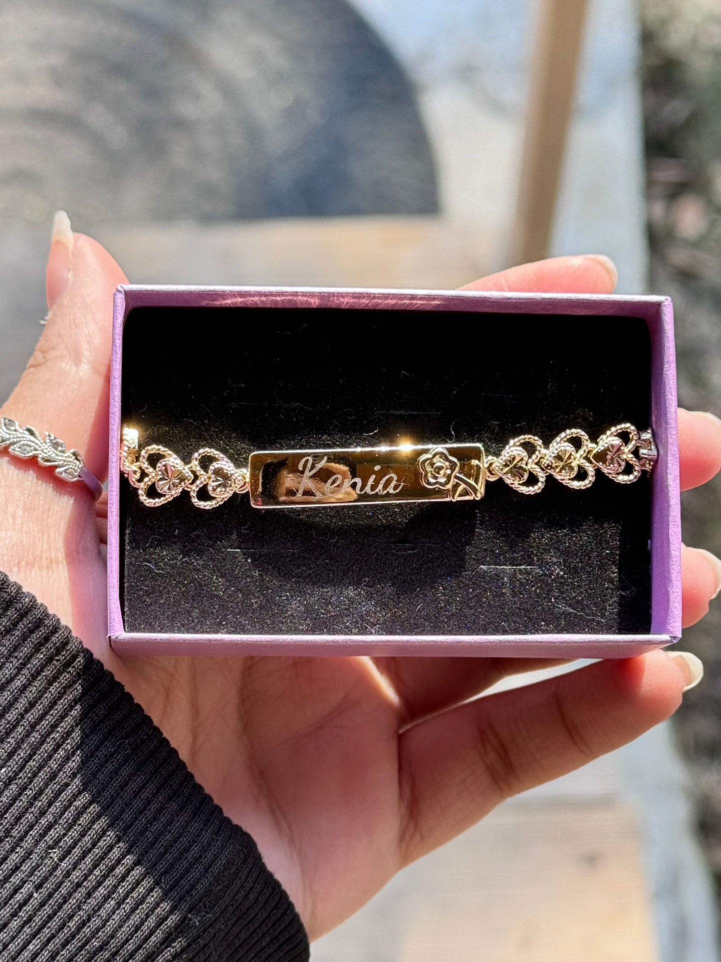 Custom ID Flower Bracelet