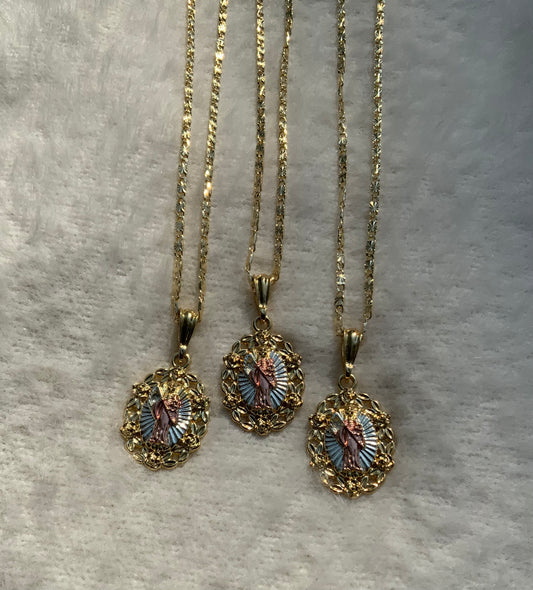 Santa Muerte Medalla Necklace