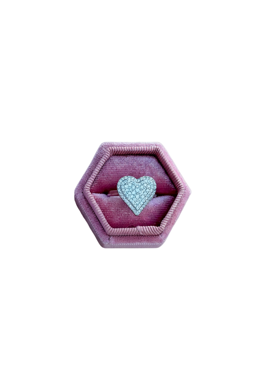 Icy Heart Ring (Silver)