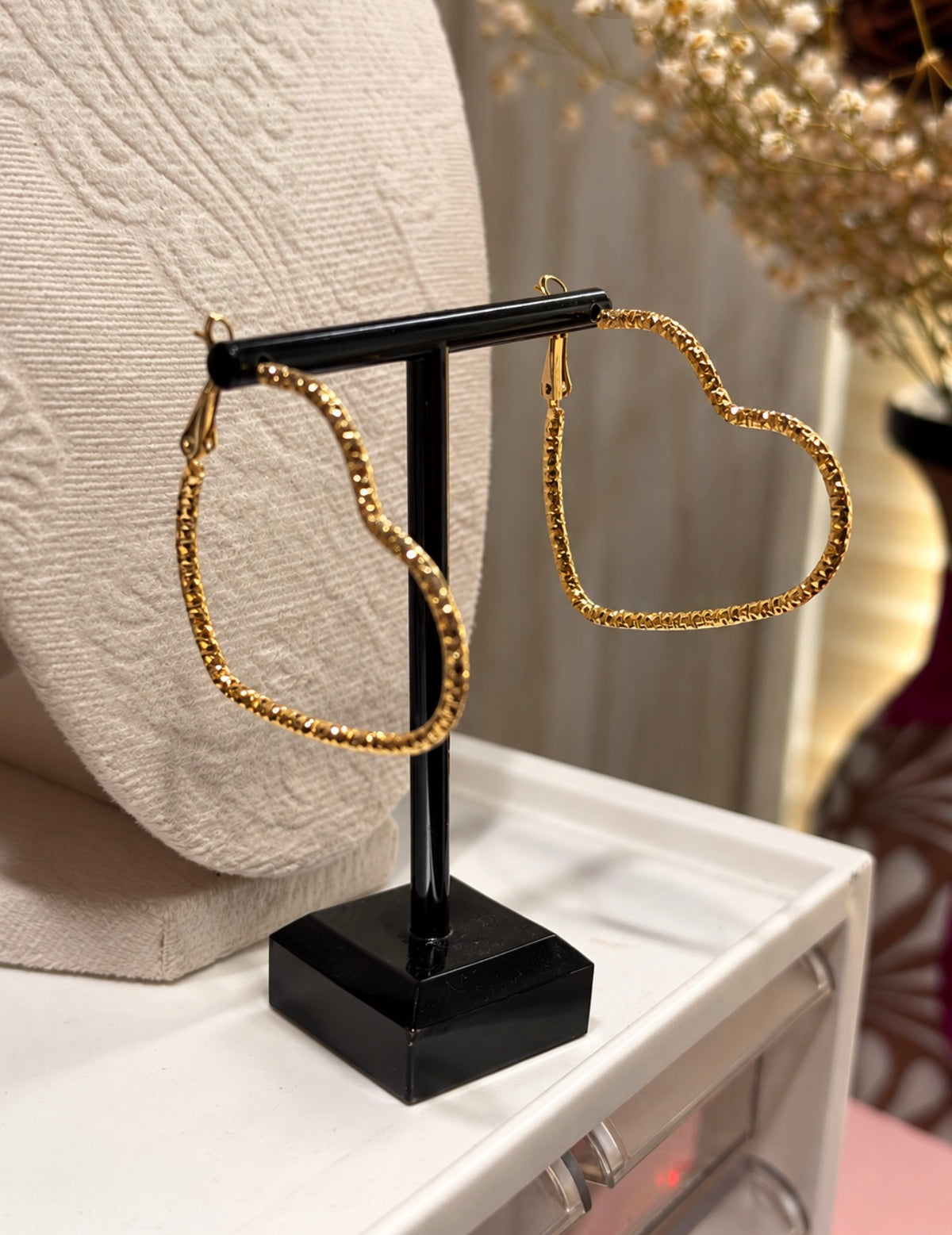 Heart Hoops Earrings
