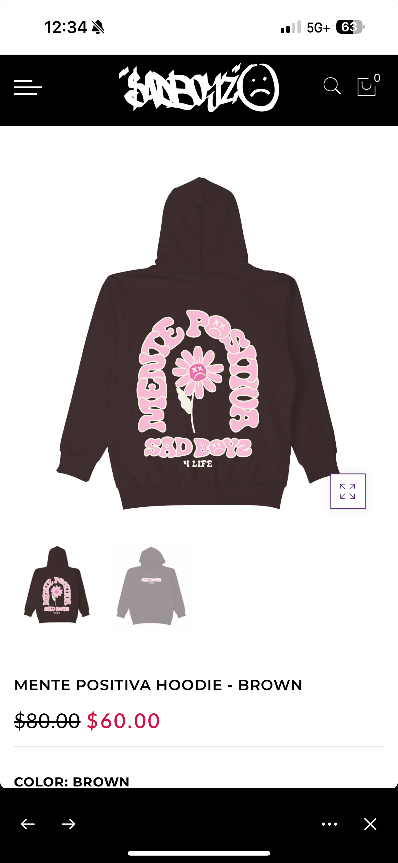 Sad Boyz Hoodie Merch (New) Large only