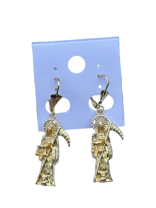 Santa Muerte Earrings (Gold)