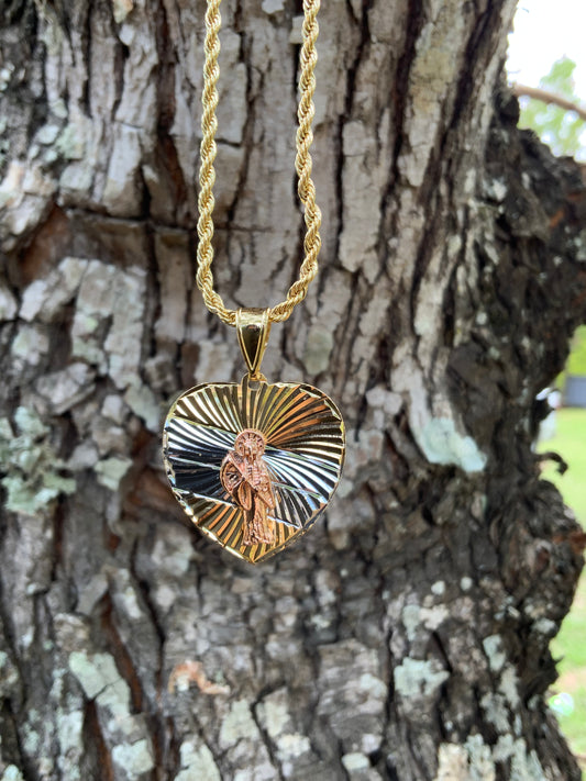 Corazón Santa Muerte Necklace