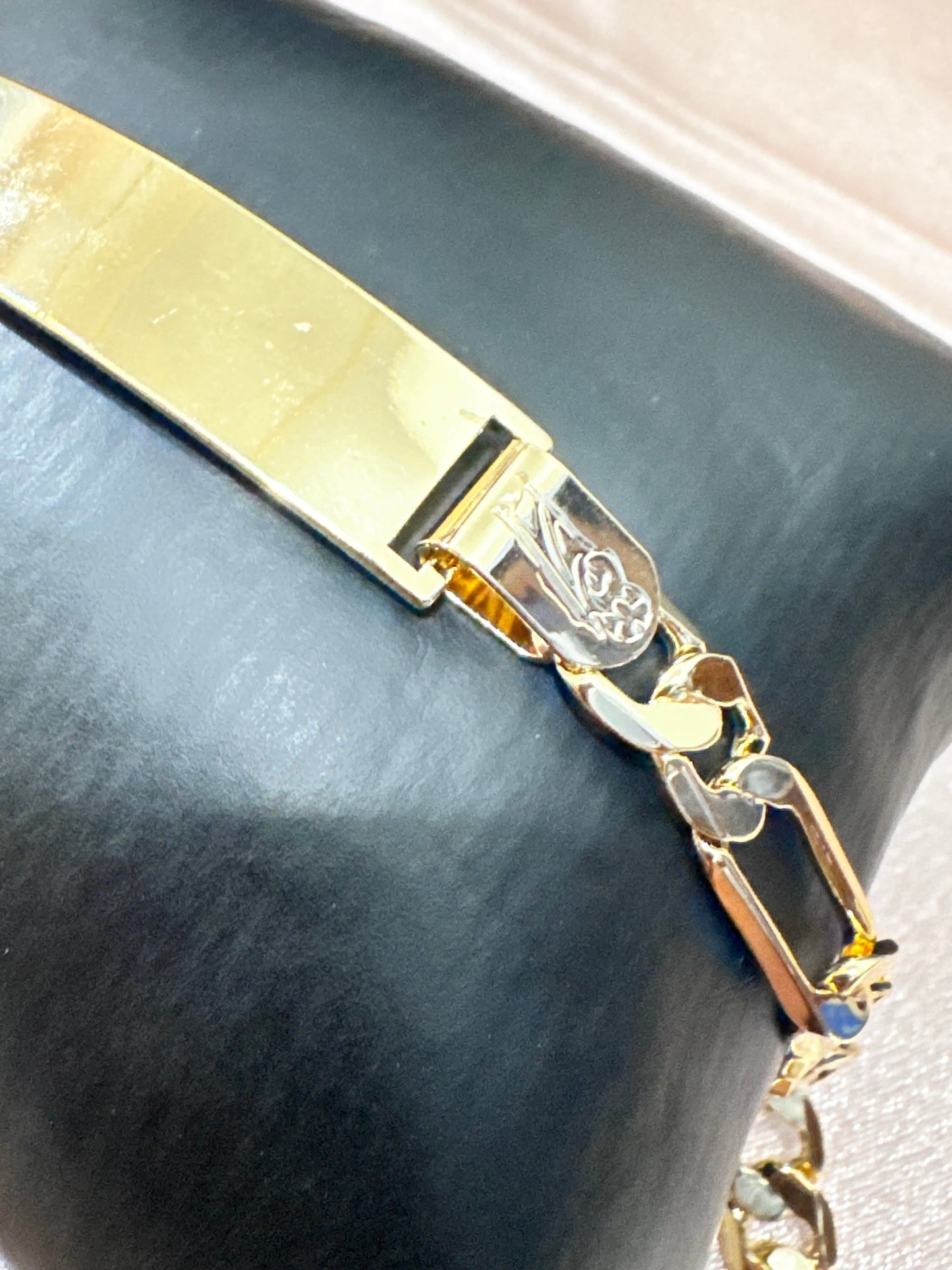 San Judas Stamped ID Bracelet Esclava