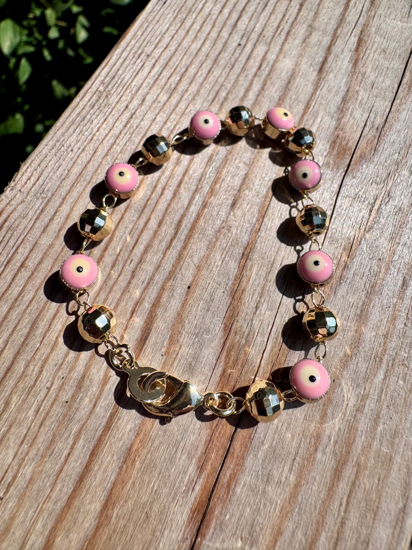 Pink Evil Eye Baby Bracelet