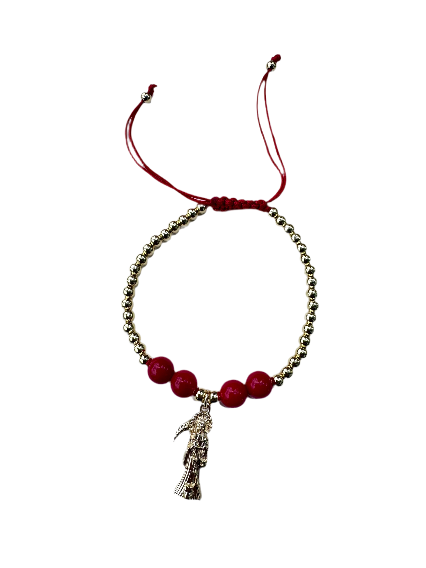 Santa Muerte Dorada Adjustable Bracelet