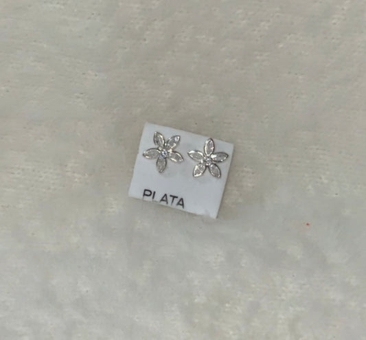 Clear Flower Studs